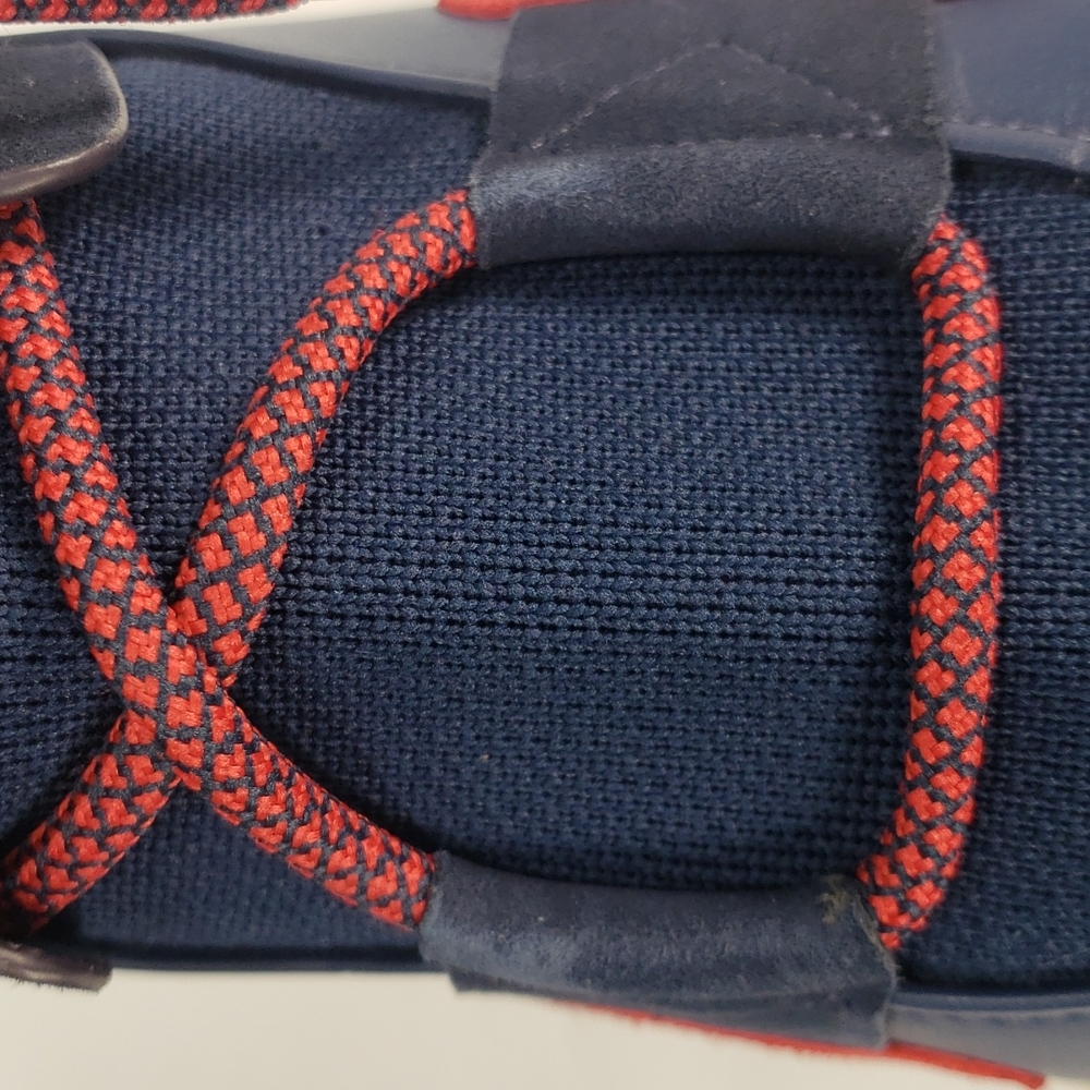 FITFLOP GLACE KNIT LEATHER MIDNIGHT NAVY RED LACE UP ANKLE BOOTS WOMEN'S 10 - Picture 12 of 15